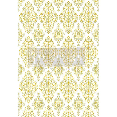 ReDesign with Prima DECOR TRANSFERS® – KACHA GOLD DAMASK