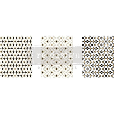 ReDesign with Prima DECOR TRANSFERS® – MOROCCAN DIAMONDS – 3 SHEETS, 8.5″X11″