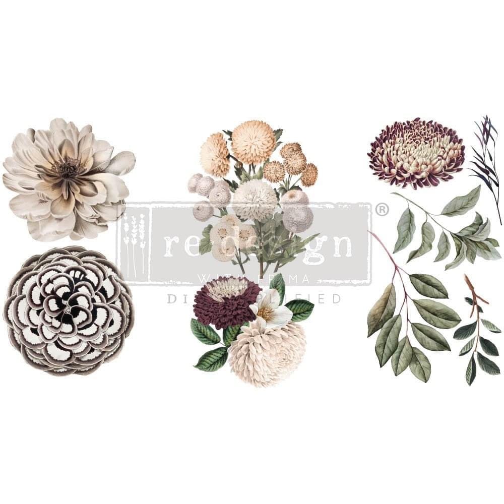 ReDesign with Prima DECOR TRANSFERS® – NATURAL FLORA – 3 SHEETS, 6″X12″