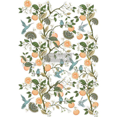 ReDesign with Prima DECOR TRANSFERS® – ORANGE GROVE – TOTAL SHEET SIZE 24×35, CUT INTO 3 SHEETS