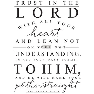 ReDesign with Prima Decor Transfers REDESIGN DECOR TRANSFERS® – TRUST IN THE LORD – 3 SHEETS, DESIGN SIZE 22″ X 30″