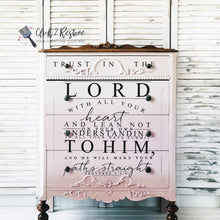 Load image into Gallery viewer, ReDesign with Prima Decor Transfers REDESIGN DECOR TRANSFERS® – TRUST IN THE LORD – 3 SHEETS, DESIGN SIZE 22″ X 30″
