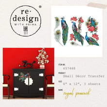 Load image into Gallery viewer, ReDesign with Prima DECOR TRANSFERS® – ROYAL PEACOCK
