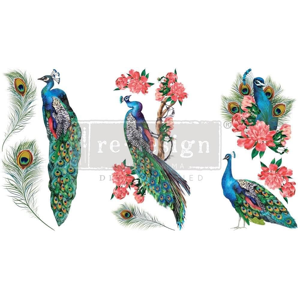 ReDesign with Prima DECOR TRANSFERS® – ROYAL PEACOCK