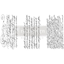 Load image into Gallery viewer, ReDesign with Prima DECOR TRANSFERS® – SECRET LETTER – 3 SHEETS, 6″X12″
