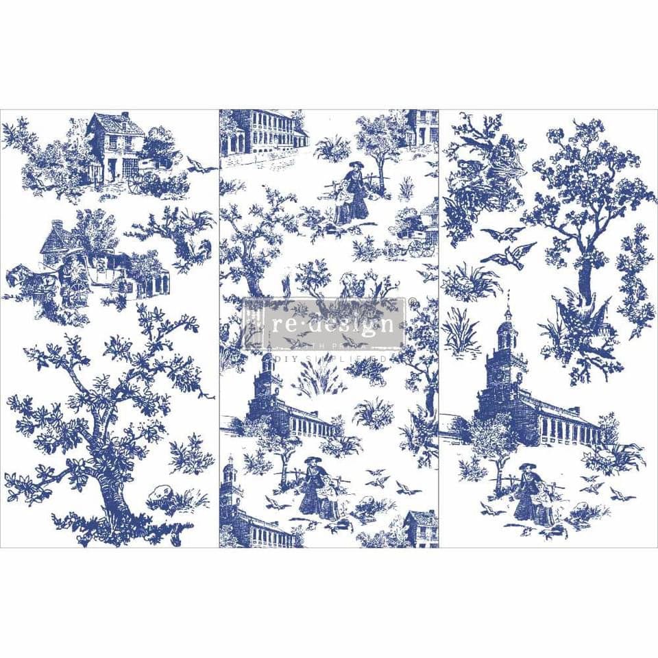ReDesign with Prima DECOR TRANSFERS® – TOILE – 3 SHEETS, 6″X12″