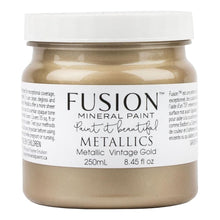 Load image into Gallery viewer, Fusion Fusion Mineral Paint 250mil (8.5oz) / Vintage Gold Fusion Metallic Paint
