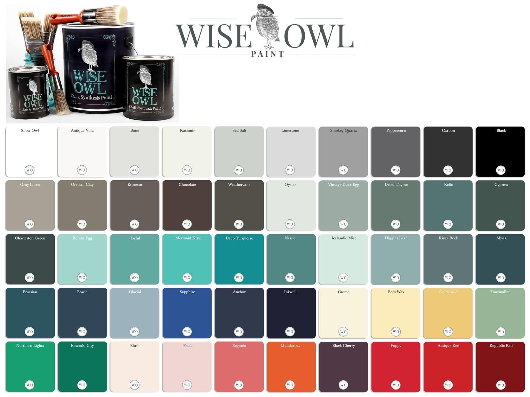 Wise Owl Paint Chalk Synthesis Paint Pints (16 oz)