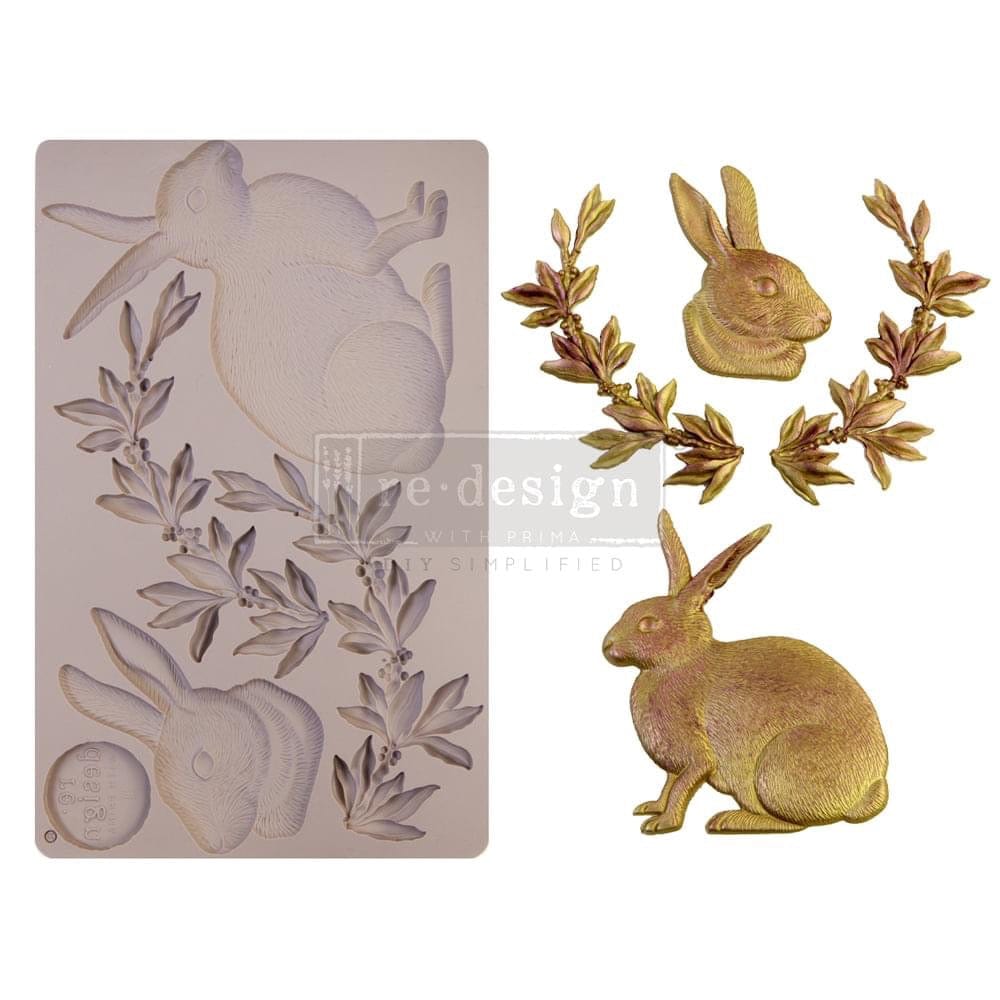 ReDesign with Prima REDESIGN DECOR MOULDS® – MEADOW HARE – 1 PC, 5″X8″, 8MM THICKNESS