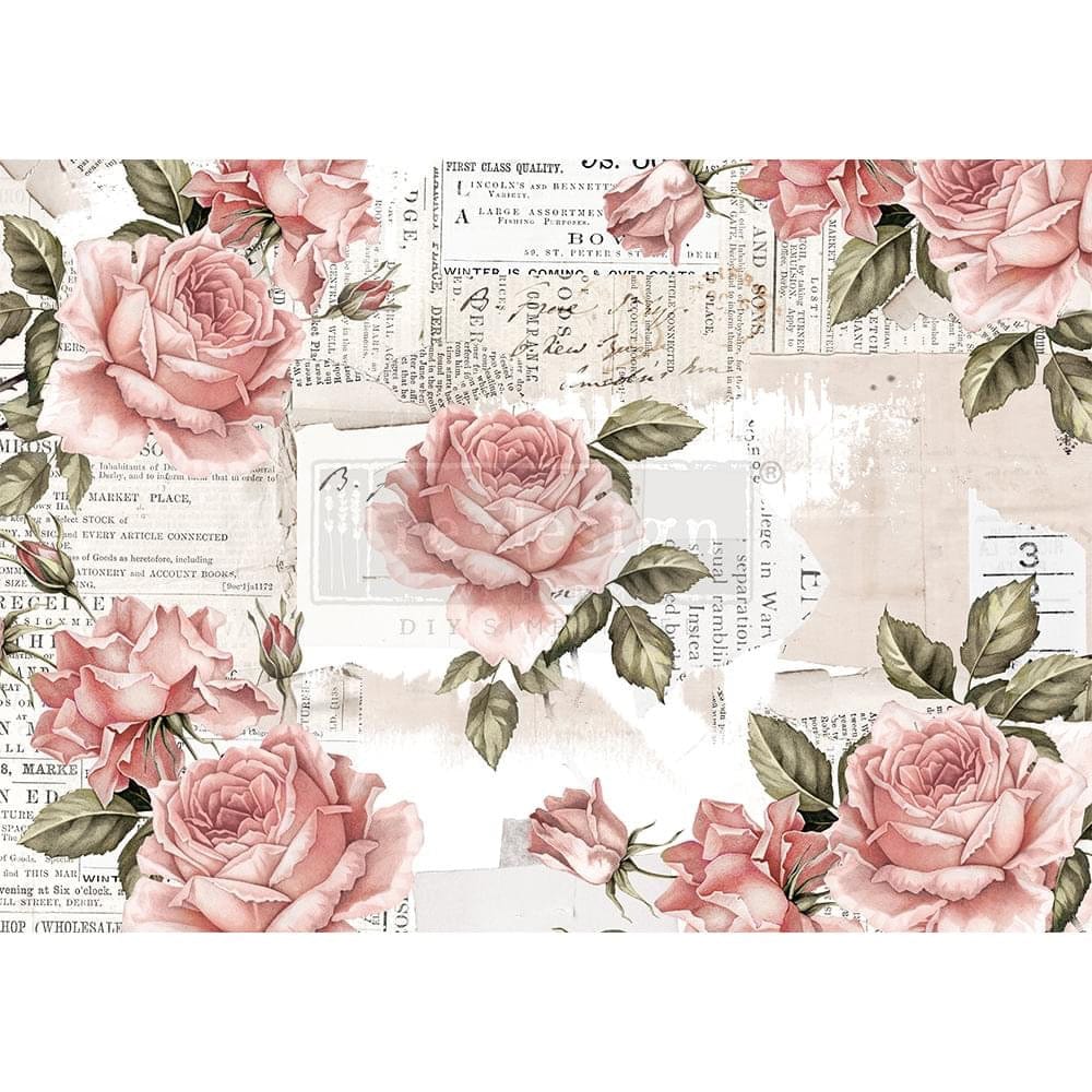 ReDesign with Prima REDESIGN DECOR RICE PAPER – FLORAL SWEETNESS – 11.5″ X 16.25″