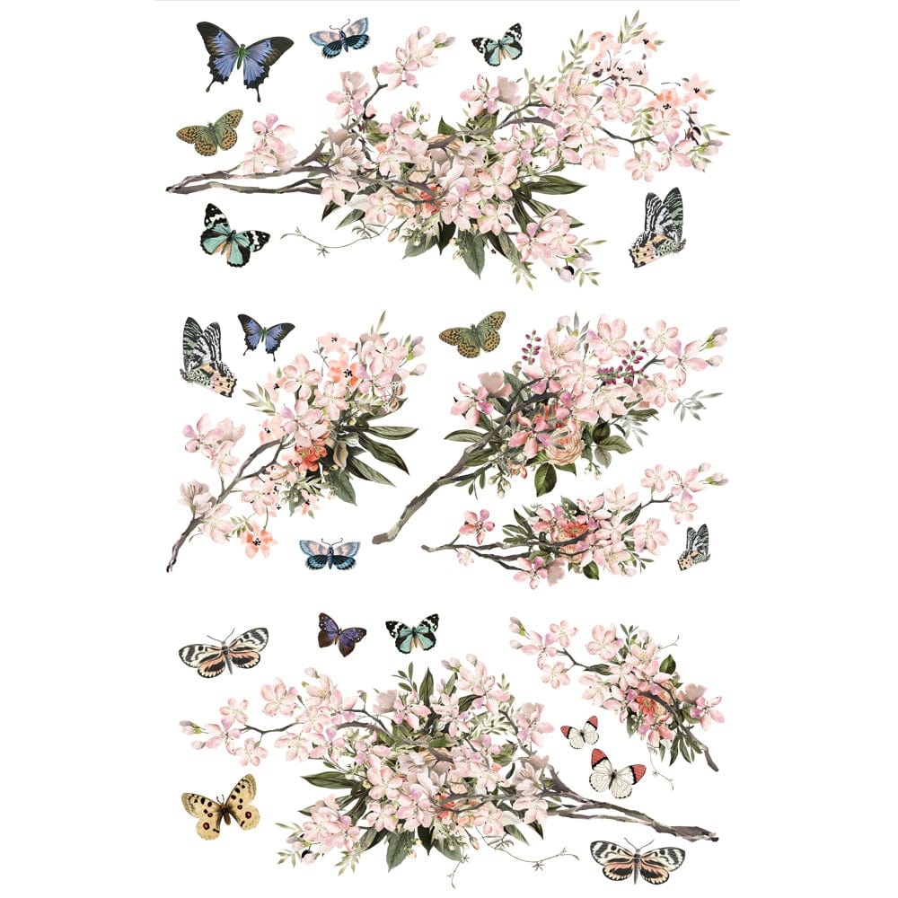 ReDesign with Prima REDESIGN DECOR TRANSFERS – BLOSSOM BOTANICA – TOTAL SHEET SIZE 24INX35IN, CUT INTO 3 SHEETS