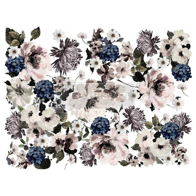 ReDesign with Prima REDESIGN DECOR TRANSFERS® – DARK FLORAL – TOTAL SHEET SIZE 24″X35″, CUT INTO 3 SHEETS