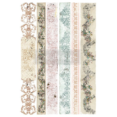 ReDesign with Prima REDESIGN DECOR TRANSFERS® – DISTRESSED BORDERS – TOTAL SHEET SIZE 24″X35″, CUT INTO 2 SHEETS