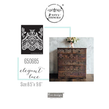 Load image into Gallery viewer, ReDesign with Prima Stencils &amp; Die Cuts REDESIGN DECOR STENCILS® – ELEGANT LACE – 9″X13.5″, 0.8MM THICKNESS

