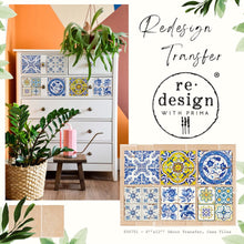 Load image into Gallery viewer, ReDesign with Prima Transfer Paper DECOR TRANSFERS® – CERAMIC TILES LL – TOTAL SHEET SIZE 24″X35″, CUT INTO 2 SHEETS
