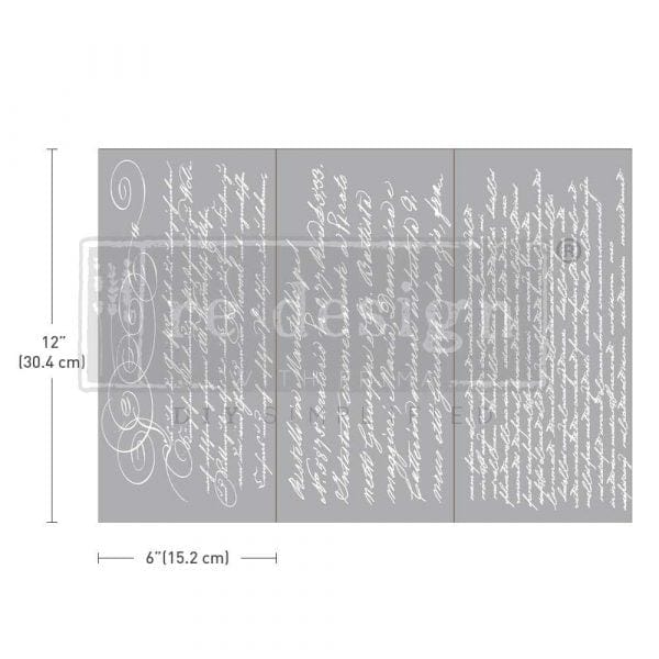 ReDesign with Prima Transfer Paper DECOR TRANSFERS® – SECRET LETTER II – 3 SHEETS, 6″X12″