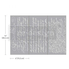 Load image into Gallery viewer, ReDesign with Prima Transfer Paper DECOR TRANSFERS® – SECRET LETTER II – 3 SHEETS, 6″X12″

